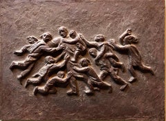 Rare Judaica Korczaks's Last Walk, Bronze Sculpture Holocaust Memorial