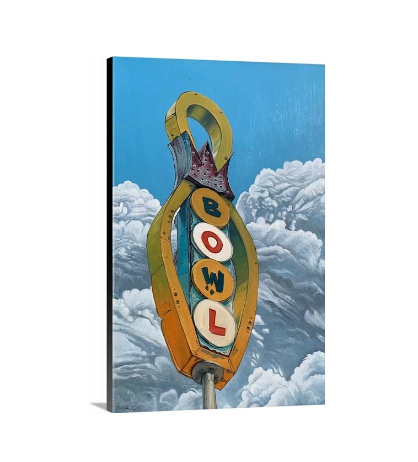 I have always loved old signs. My designer brain flips out when I see vintage neon signs. So, I am working on a collection of work that embodies those amazing, old neon signs. What intrigues me most about this body of work is the juxtaposition of