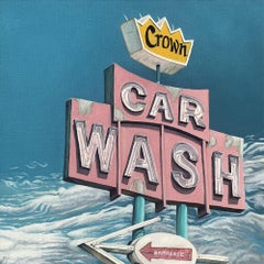Crown Car Wash, Painting, Oil on Canvas