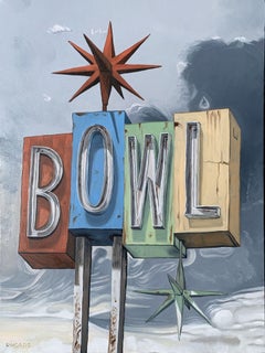 Vintage Bowl, Painting, Oil on Canvas