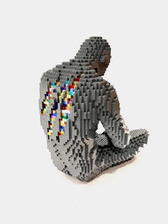 Nathan Sawaya - Dark Gray Beneath the Surface 1, Sculpture