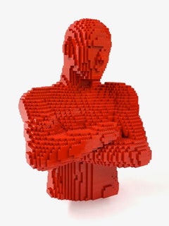 Nathan Sawaya - Red Pensive, Sculpture, 2018