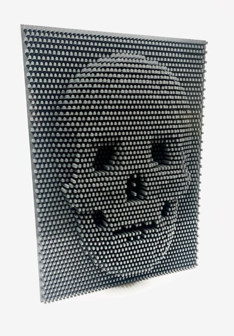 Nathan Sawaya – Totenkopfnadelkunst, Skulptur