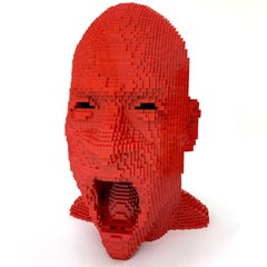 Nathan Sawaya - Red Angry, Sculpture, 2018