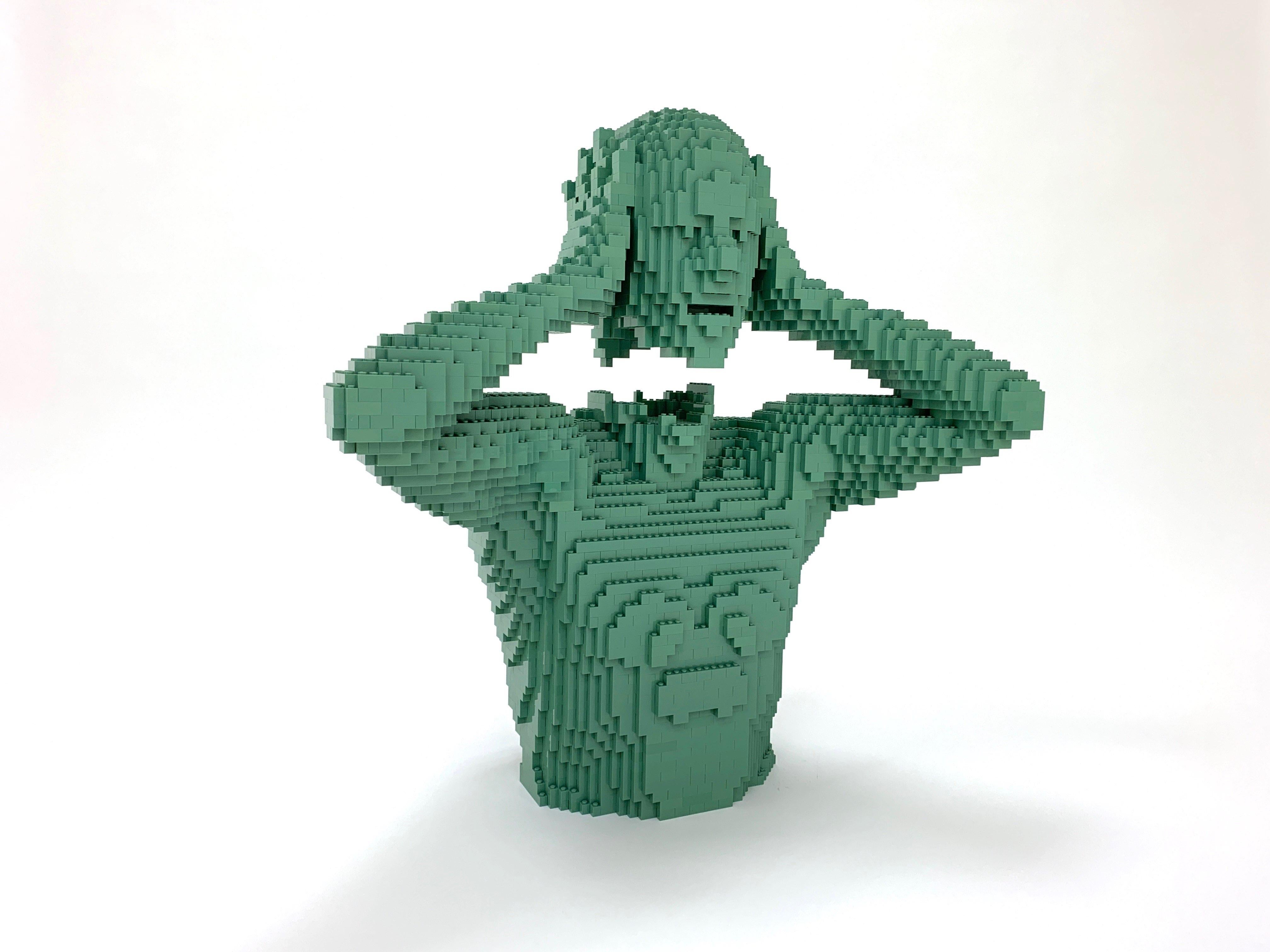 Nathan Sawaya Still-Life Sculpture - Sand Green Torso
