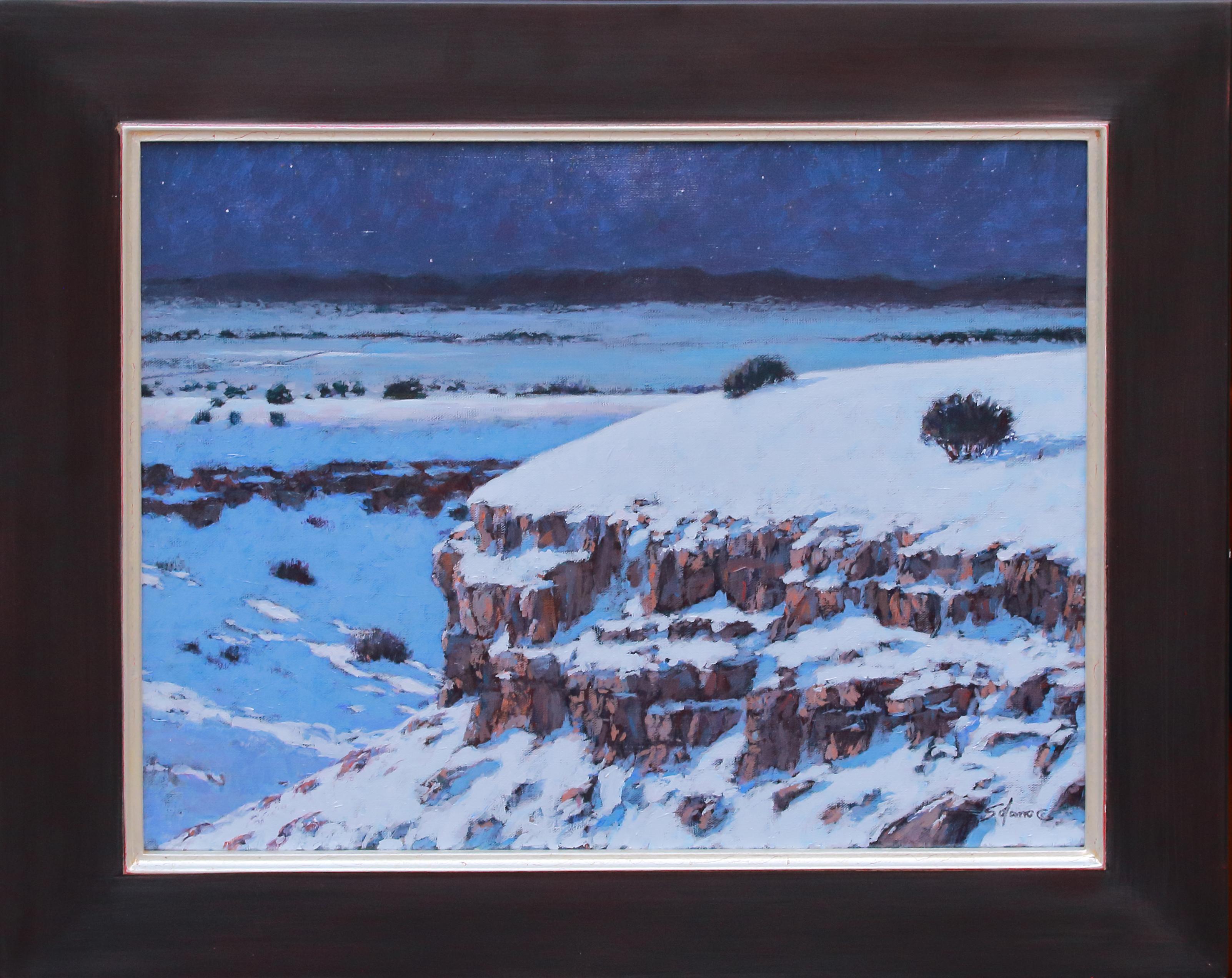Moonlight Over Red Creek Road - Painting by Nathan Solano
