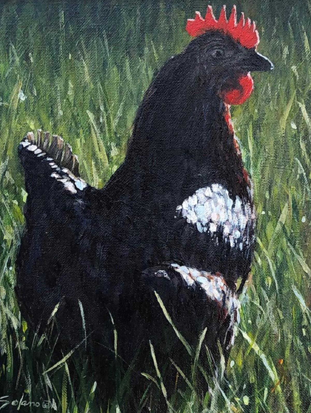 The Yard Bird (Realismus), Painting, von Nathan Solano