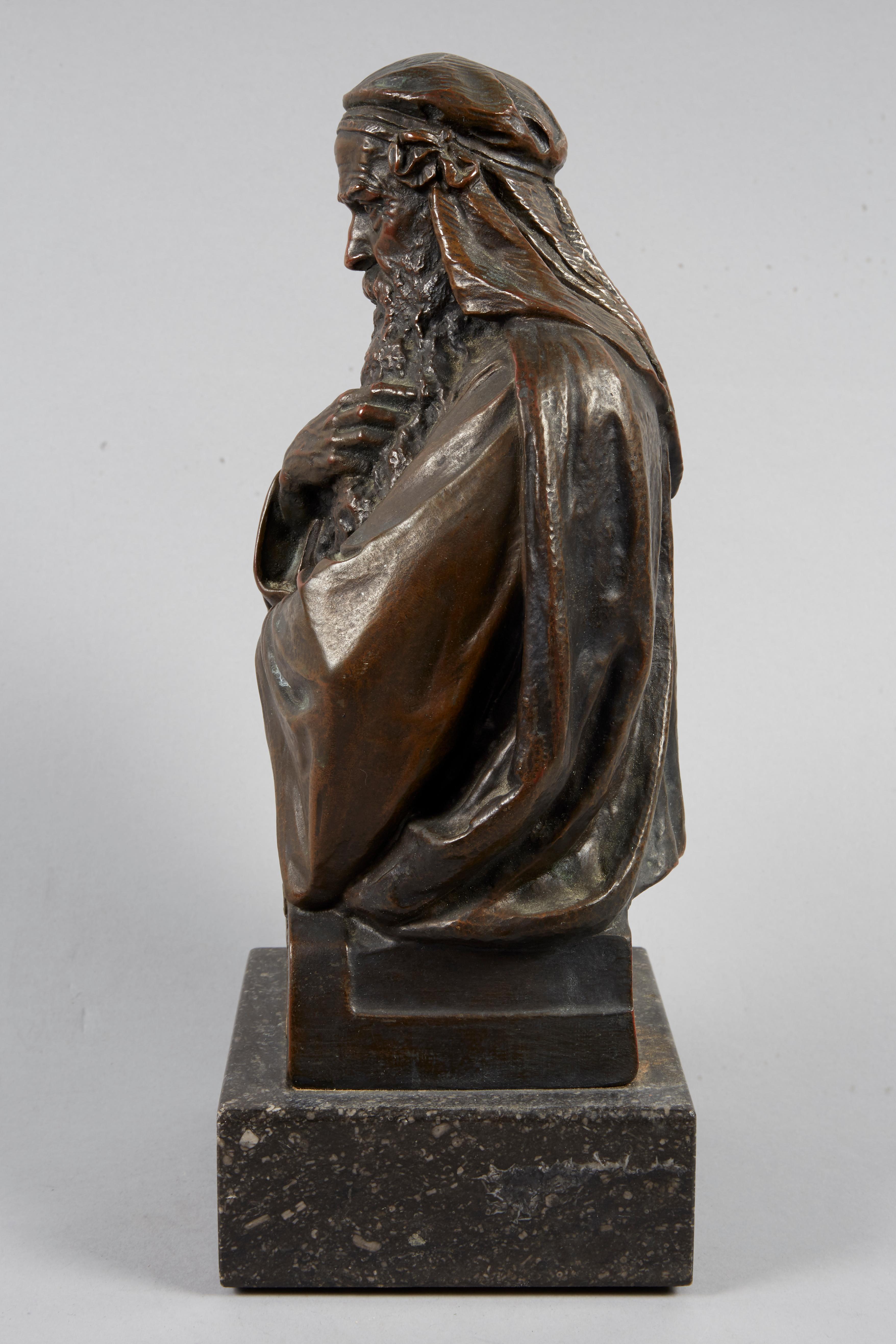 Nathan the Wise, 19th Century Austrian Bronze Sculpture For Sale 1