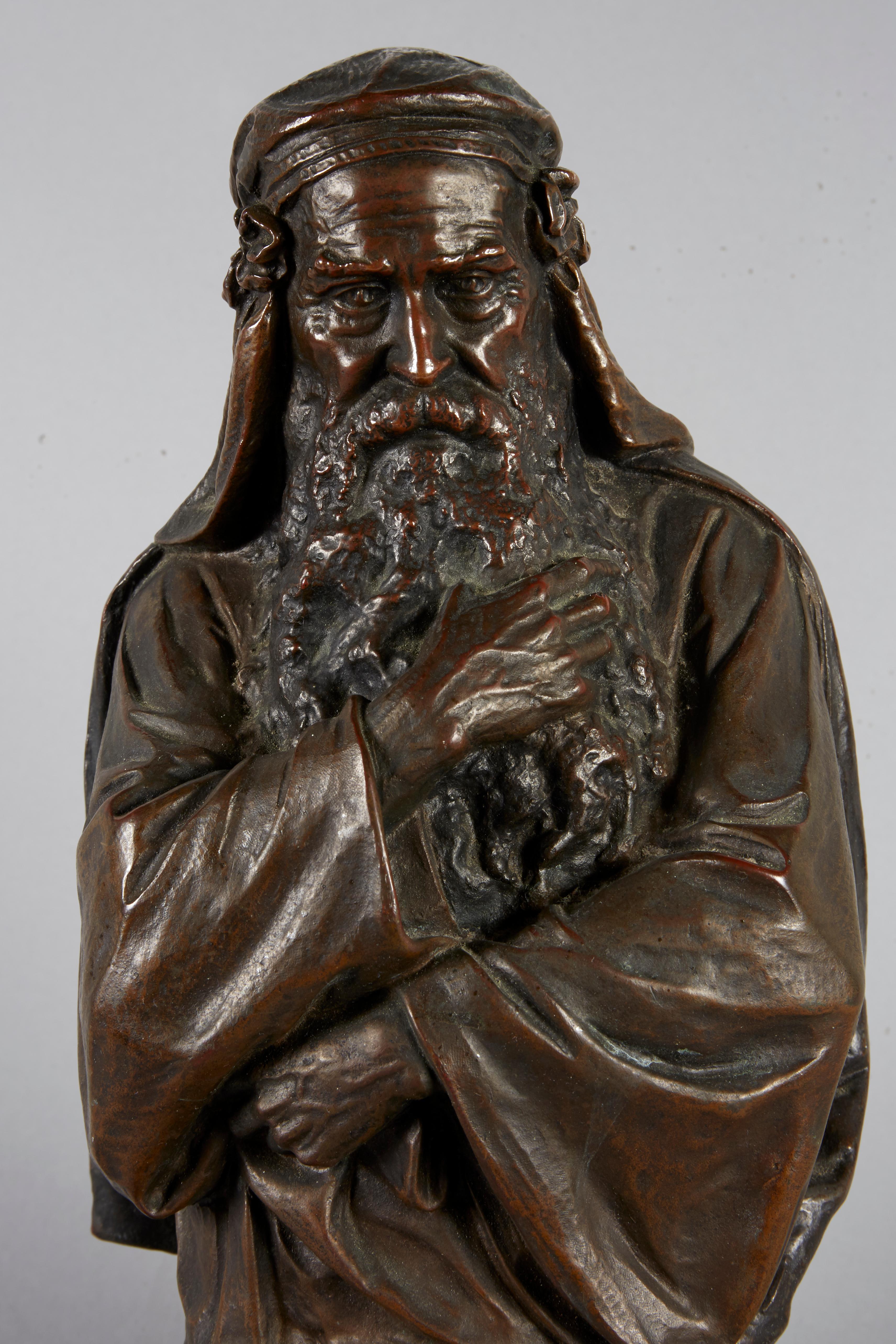 Nathan the Wise, 19th Century Austrian Bronze Sculpture For Sale 4