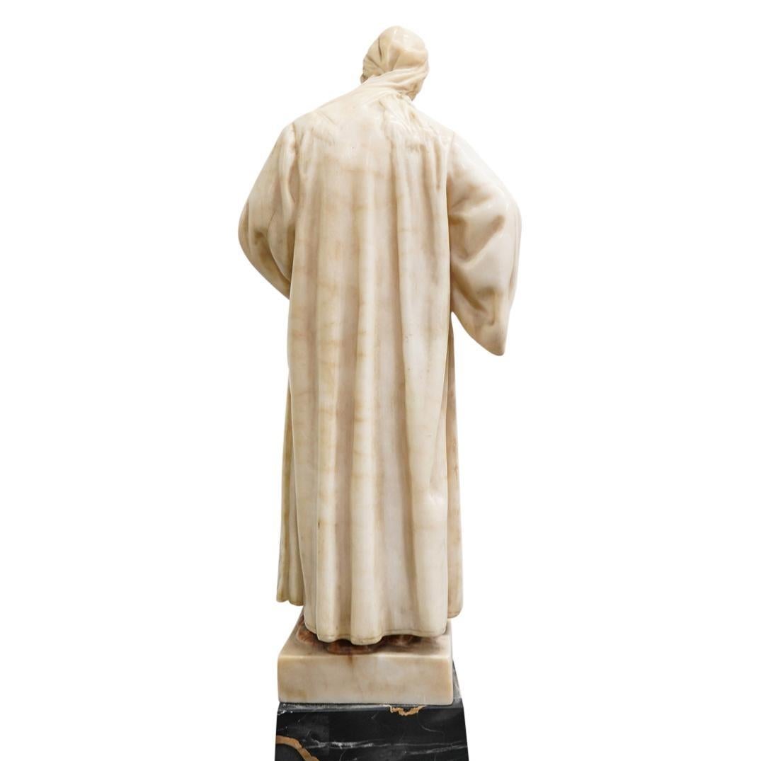 Albâtre Sculpture en albâtre de Nathan la sagesse d'Adolf Jahn (1858-1941) en vente