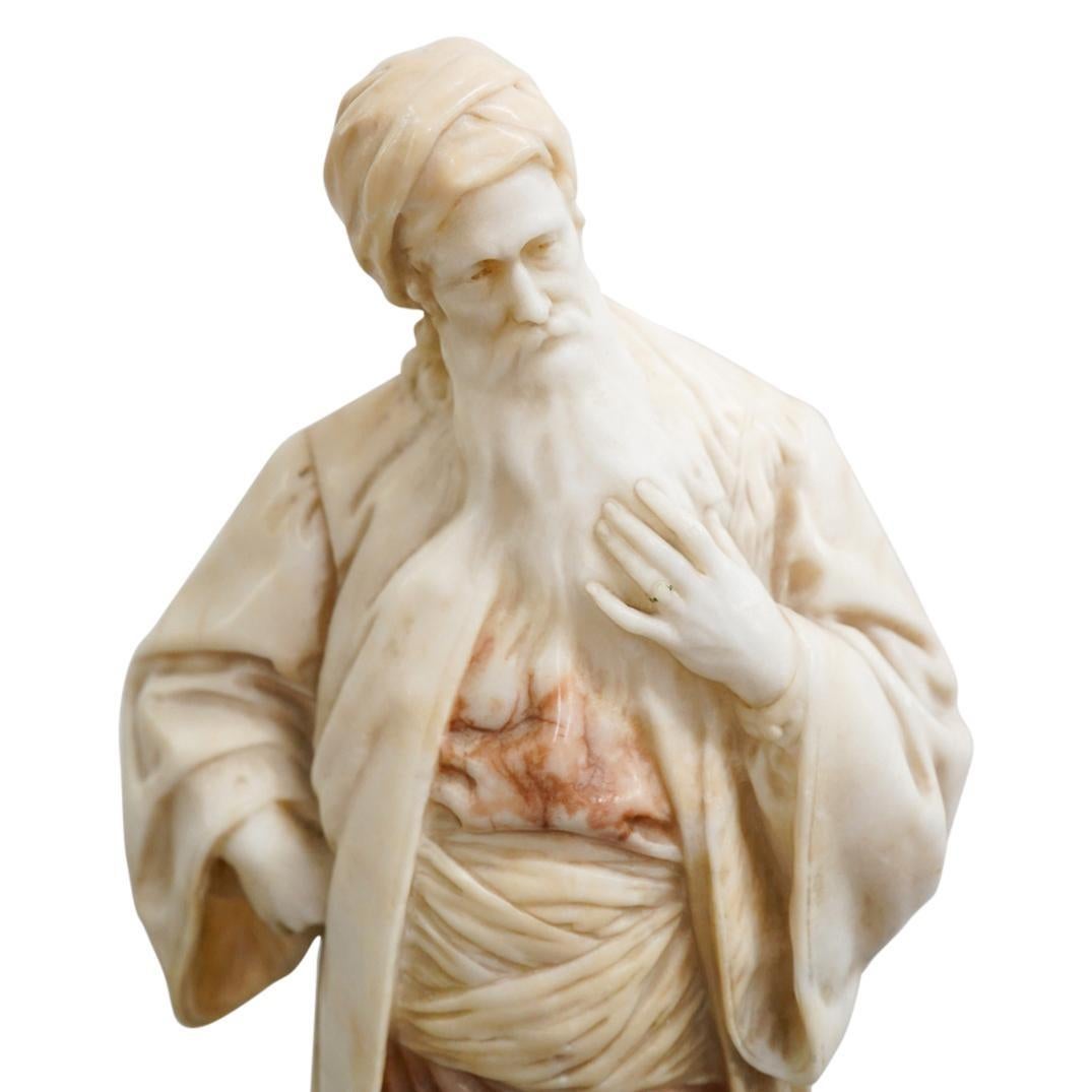 Nathan the Wise Alabaster Sculpture by Adolf Jahn (1858-1941) For Sale 2