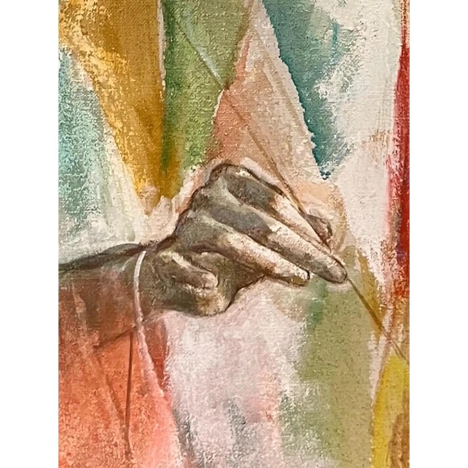 Nathan Wasserberger, Ölgemälde auf Leinwand, um 1960 im Zustand „Gut“ im Angebot in Sarasota, FL