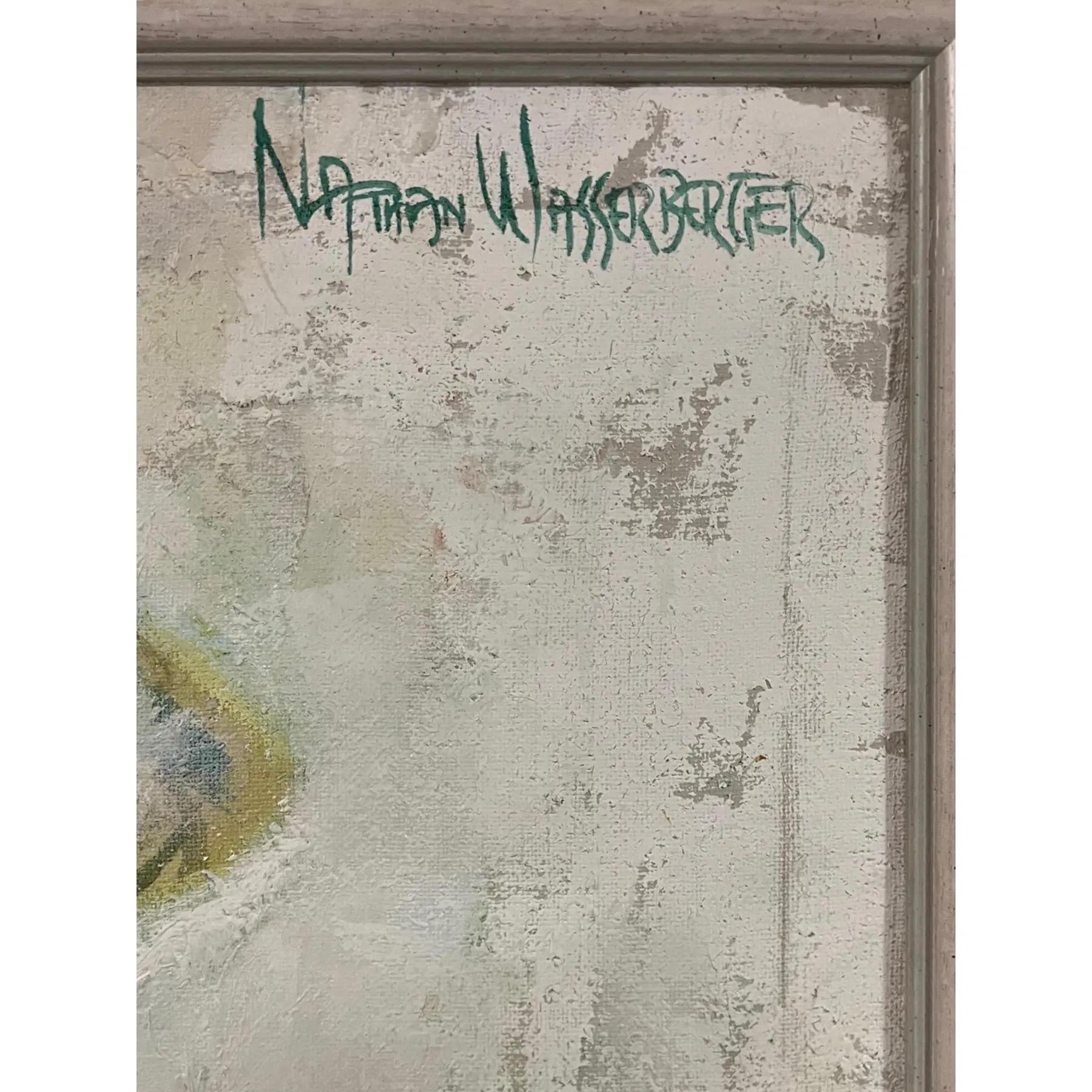Nathan Wasserberger, Ölgemälde auf Leinwand, um 1960 im Angebot 1