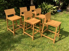 Ensemble de 6 tabourets de bar / chaises Nathan Yong pour Ethnicraft Oak N3