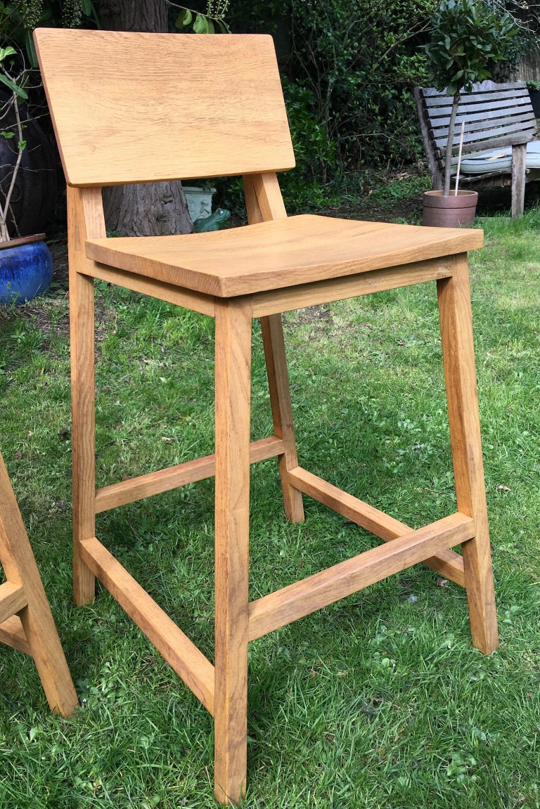 Set of 6 Nathan Yong for Ethnicraft Oak N3 Counter, Bar Stools / Chairs