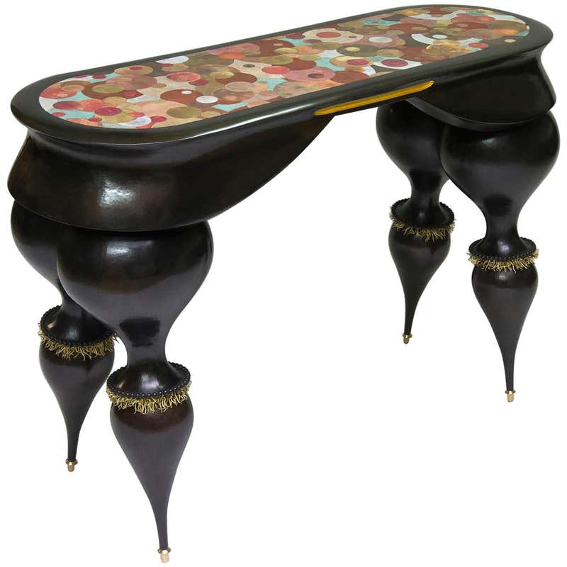 Messier Table Messier 77 Console, 21st Century Modern Luxury Gold and Copper Desk ...