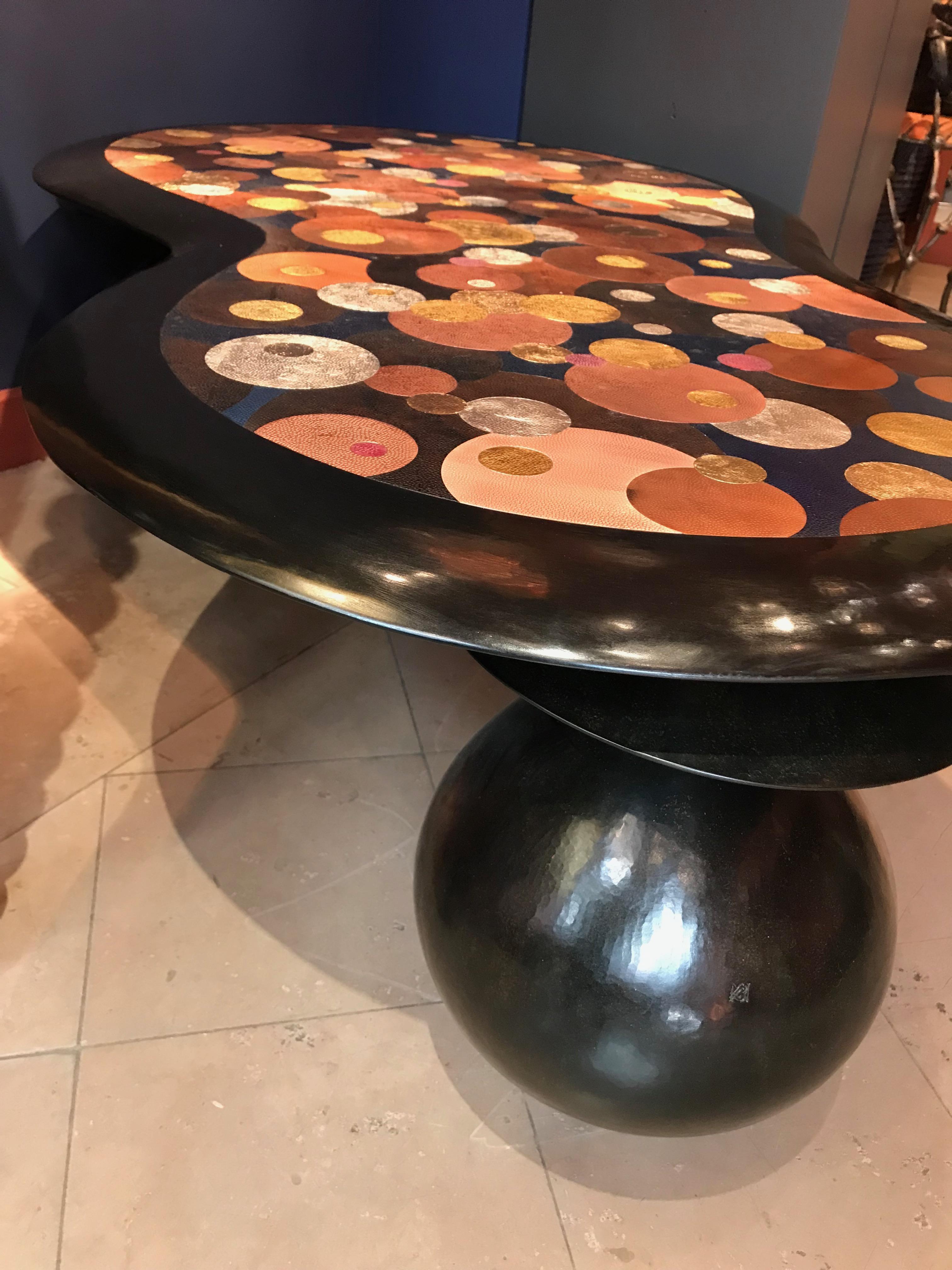 Hammered Nathanaël Le Berre 2019, Unique Hammerd Copper Table Al'inbïq