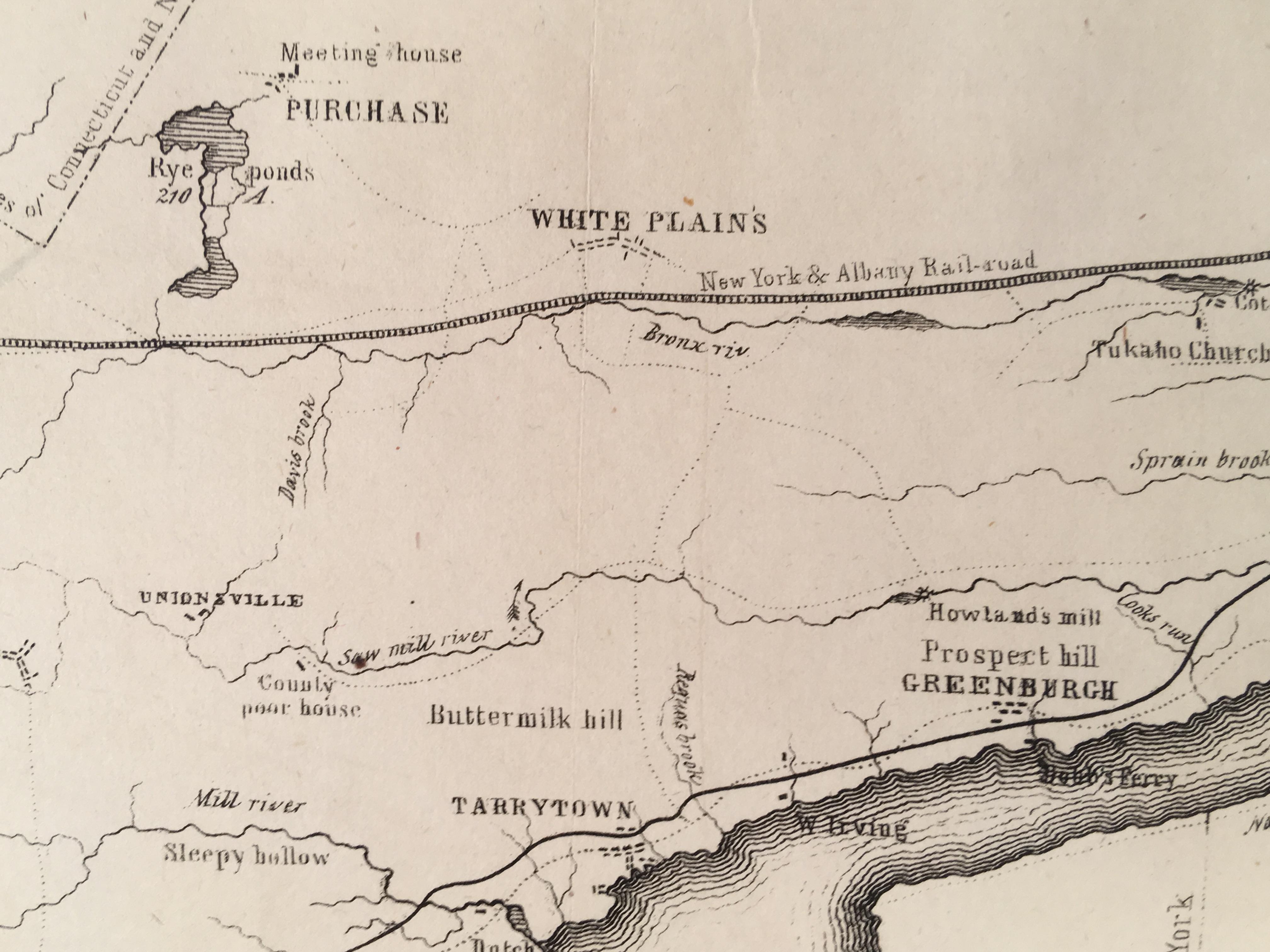 Hydrographic map of the Croton Aqueduct - Realist Print by Nathaniel Currier