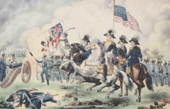"The Battle of New Orleans 1815" Hand Colored Historical Battle Lithograph