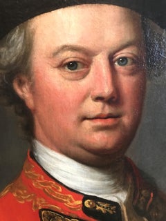 Ölgemälde eines Militäroffiziers aus dem 18. Jahrhundert