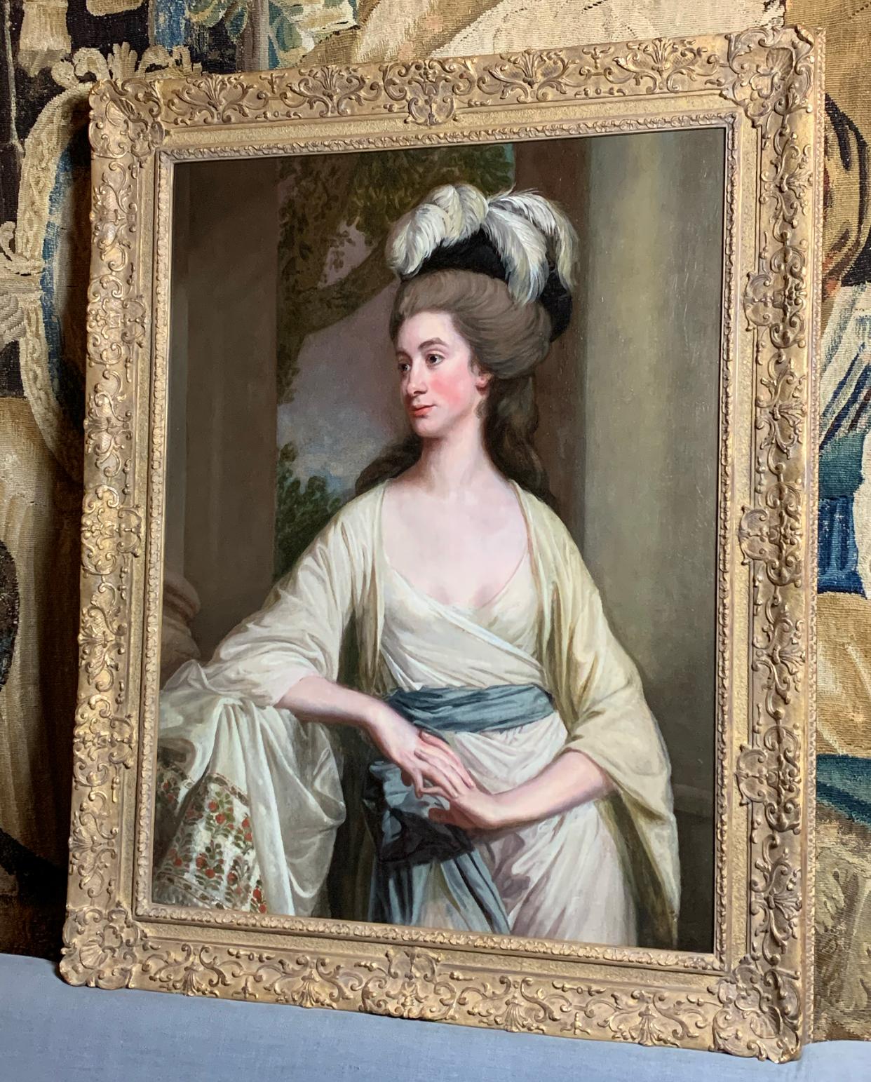 PORTRAIT OF A LADY BY SIR. NATHANIEL DANCE - HOLLAND R.A  (1735-1811) 

A particularly fine quality, 18th century English, the portrait of a beauty (traditionally identified as Eliza Fitzgerald) by the acclaimed artist Sir Nathaniel Dance- Holland