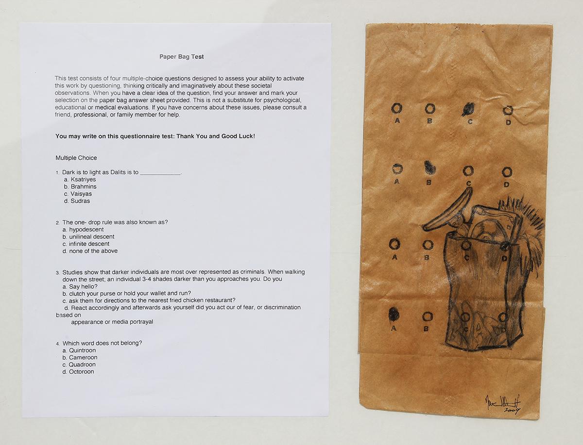 Contemporary Paper Bag Series Standardized Testing & Social Commentary Work For Sale 5