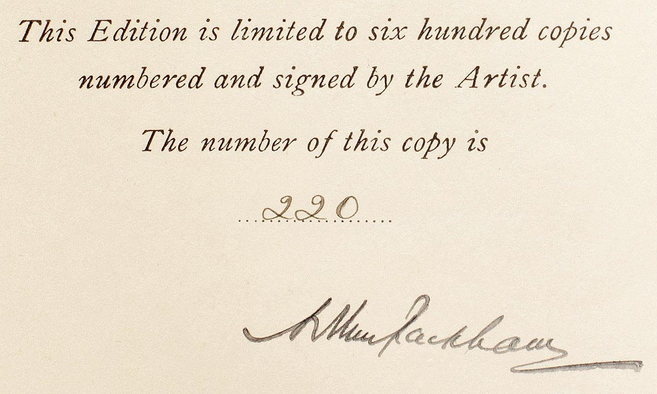 Début du 20ème siècle Nathaniel HAWTHORNE (Arthur Rackham). Un livre merveilleux. Édition LIMITÉE SIGNÉE en vente