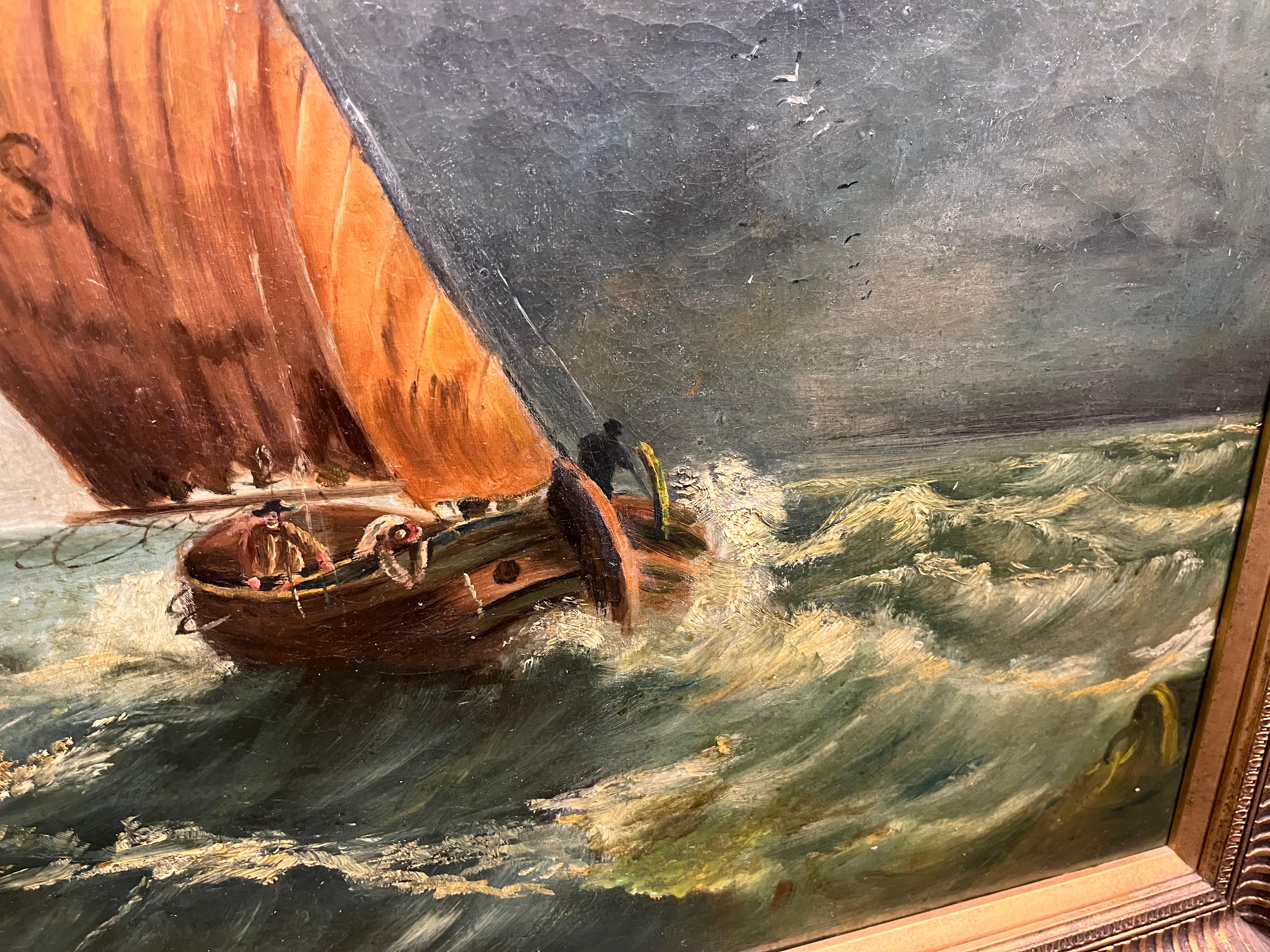 GRAN MAESTRO Atribuido a Nathaniel Hill 1861 -1934 PINTURA AL ÓLEO MARCO DE ORO 9