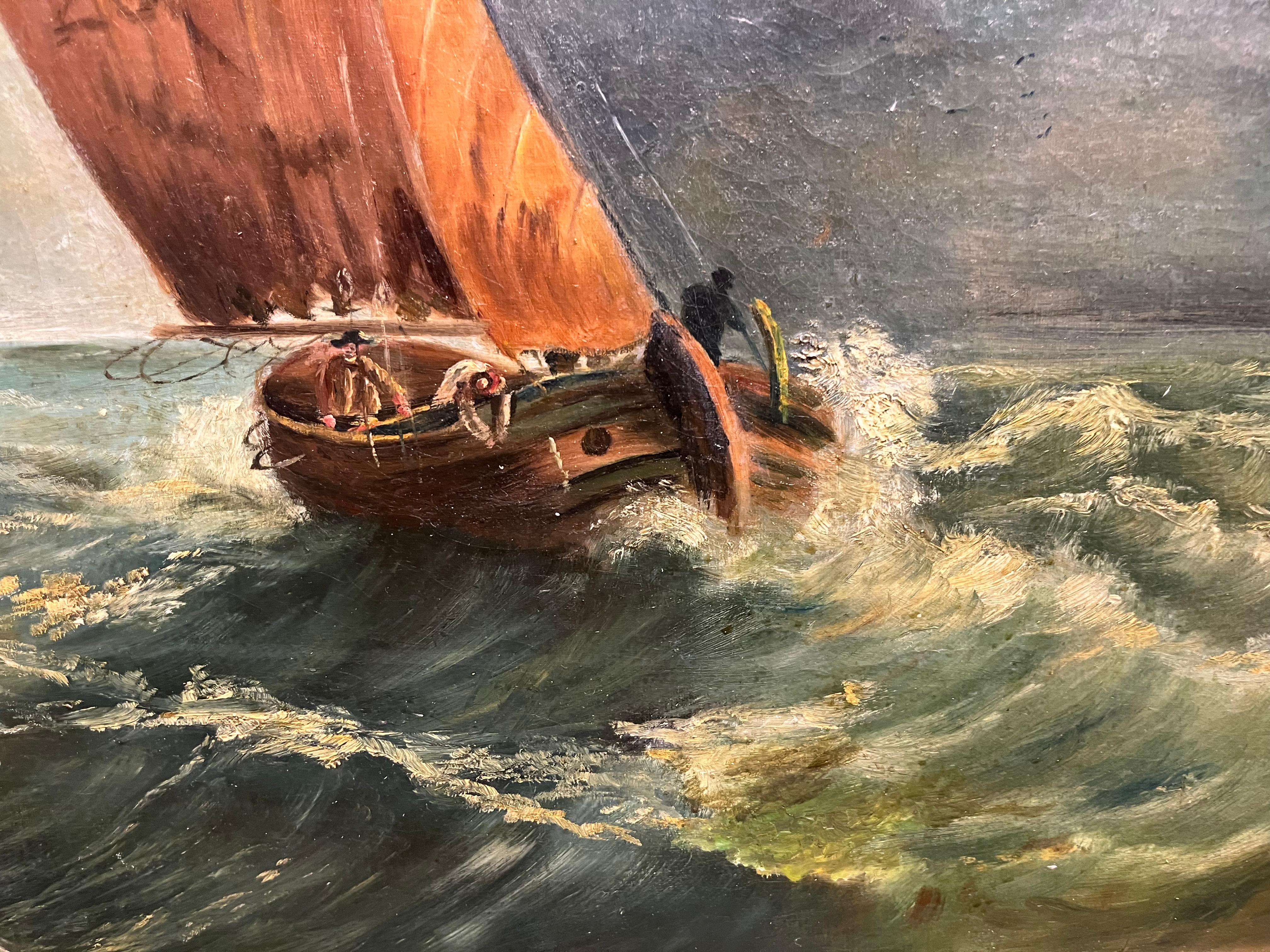 GRAN MAESTRO Atribuido a Nathaniel Hill 1861 -1934 PINTURA AL ÓLEO MARCO DE ORO 15
