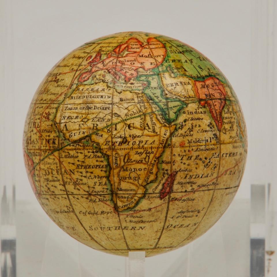 Nathaniel Hill Pocket Globe, 1754 In Good Condition In Lincolnshire, GB
