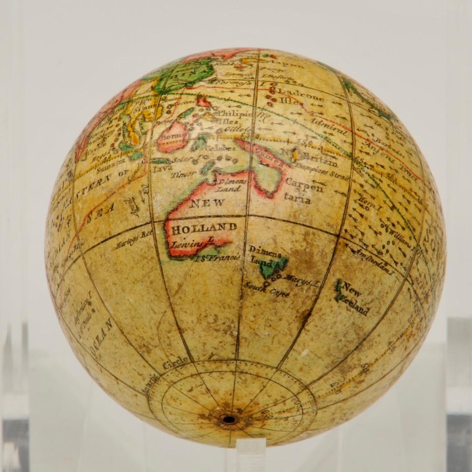 Mid-18th Century Nathaniel Hill Pocket Globe, 1754