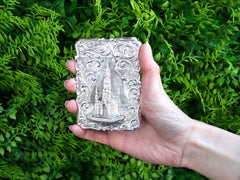 Nathaniel Mills viktorianisches Kartenetui aus Sterlingsilber