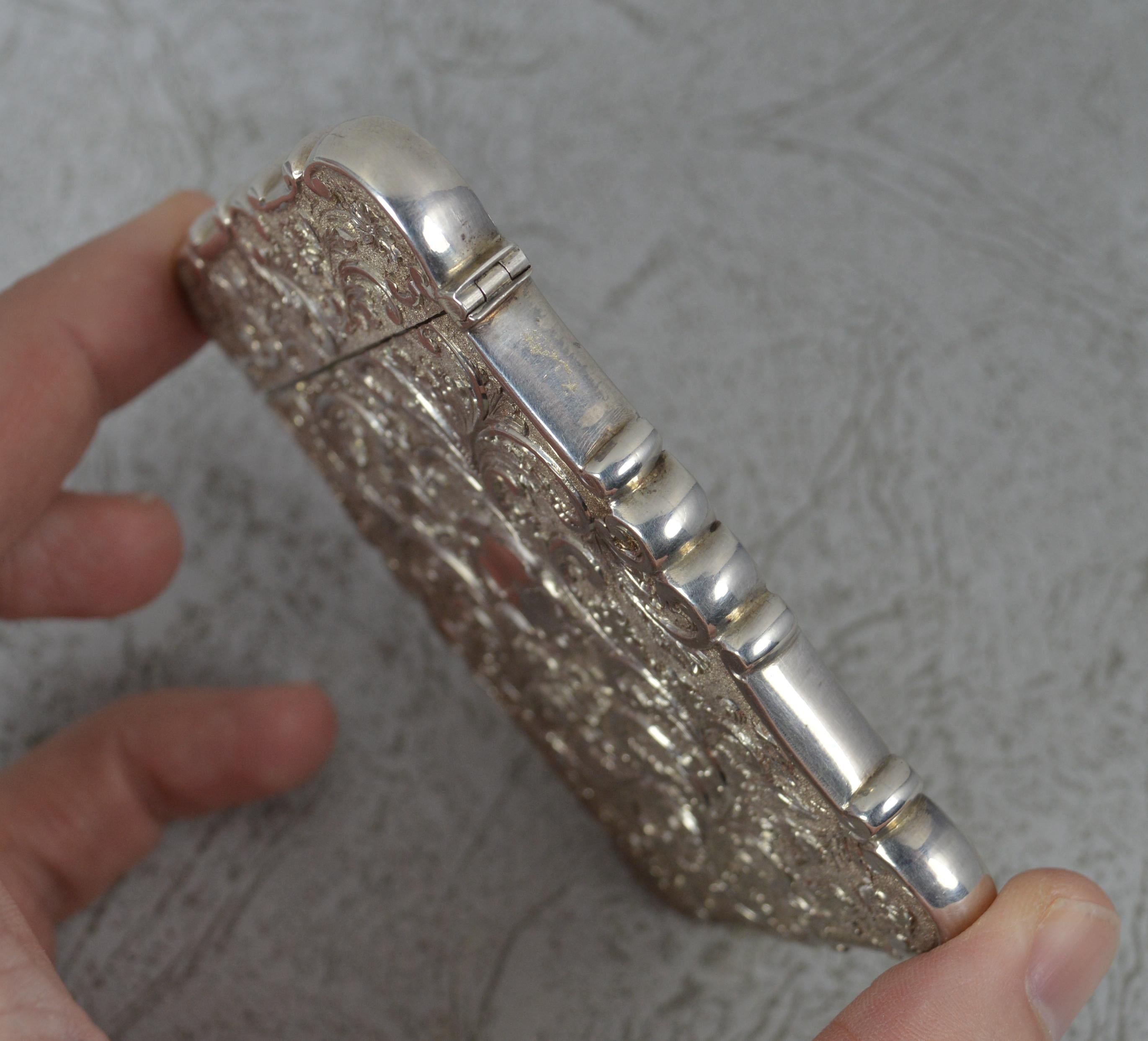 Nathaniel Mills Castle Top viktorianisches Kartenetui aus massivem Silber, The Scott Memorial im Angebot 1