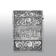 Nathaniel Mills Silver Double-Sided "Castle-Top" Card Case