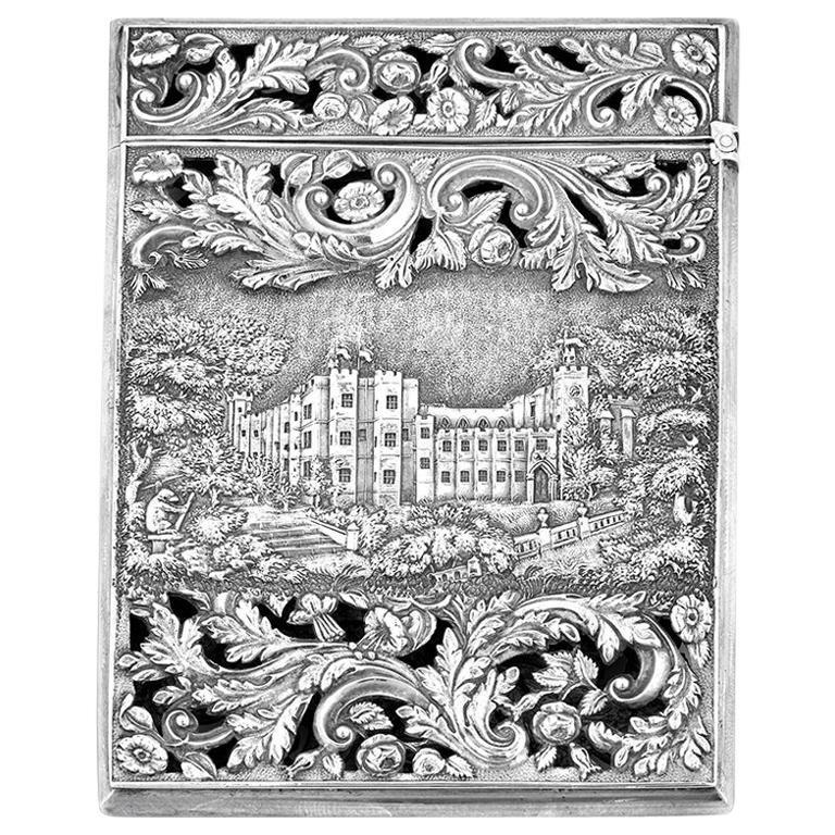 Nathaniel Mills Silver Double-Sided "Castle-Top" Card Case