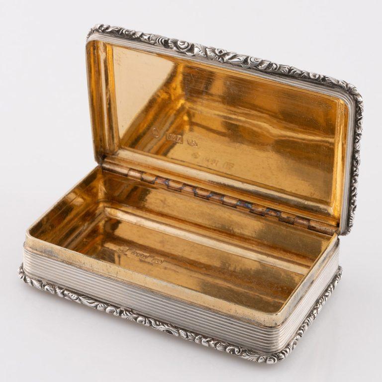 Britannique Nathaniel Mills Silver Snuff Box Birmingham 1835 en vente