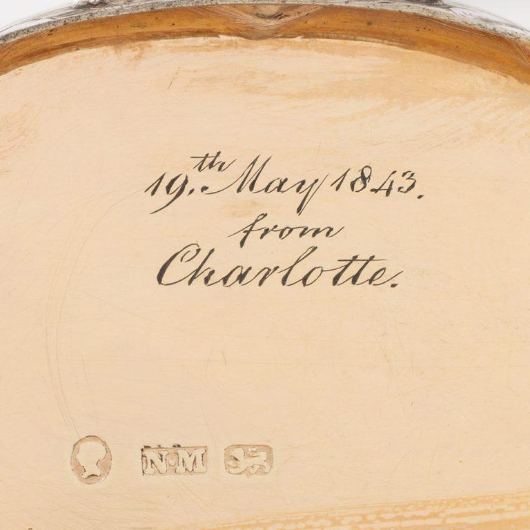 Nathaniel Mills Silber Schnupftabakdose Birmingham 1842 im Angebot 3