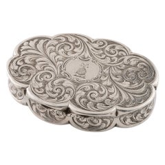 Nathaniel Mills Silver Snuff Box Birmingham 1842