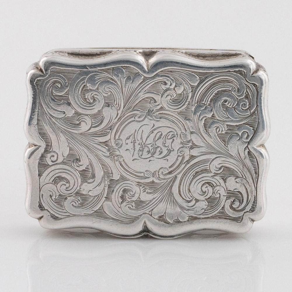 Vinagreta de plata Nathaniel Mills Birmingham 1841 en venta 3