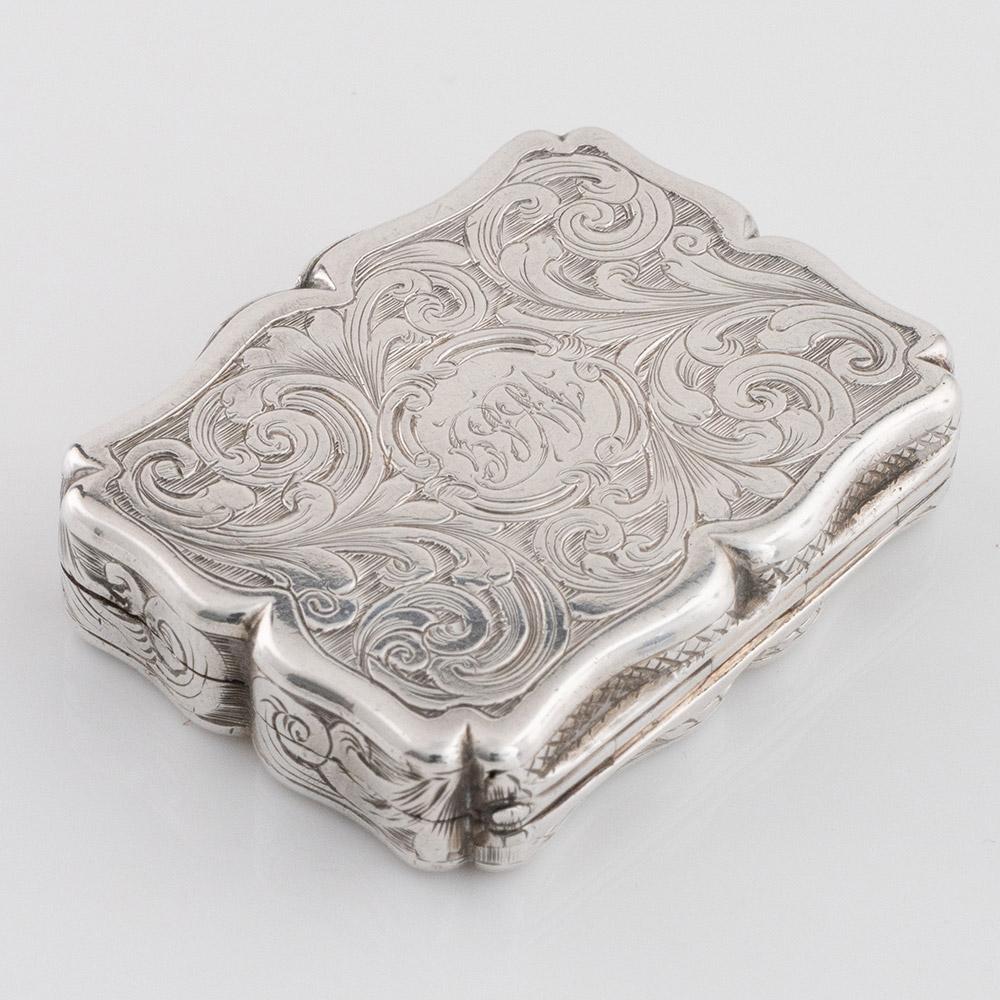 Vinagreta de plata Nathaniel Mills Birmingham 1841 Silver en venta