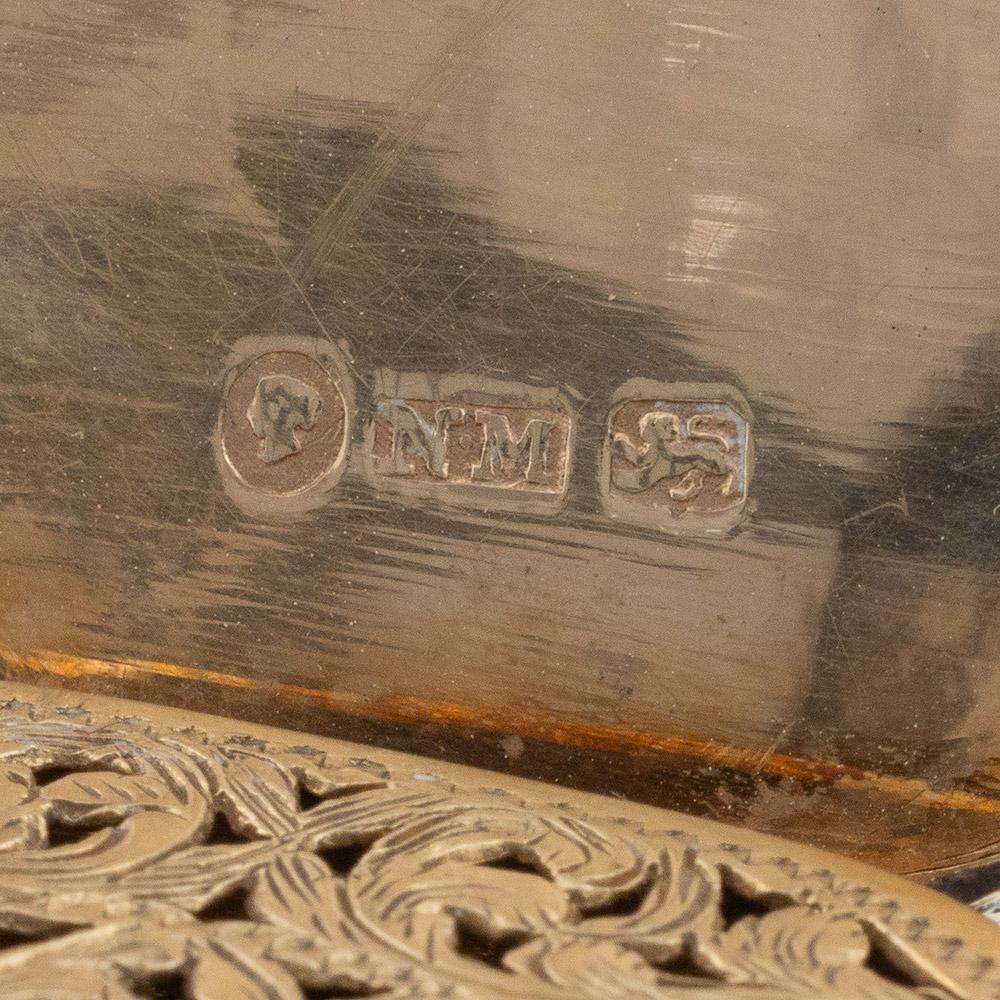 Nathaniel Mills Vinaigrette d'argento Birmingham 1845 in vendita 1