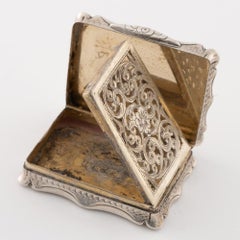 Nathaniel Mills Silberne Vinaigrette Birmingham 1853