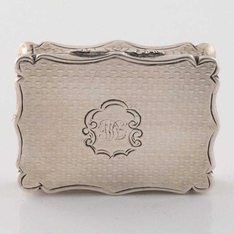 Vinagreta de plata Nathaniel Mills Birmingham 1853 Mediados del siglo XIX en venta