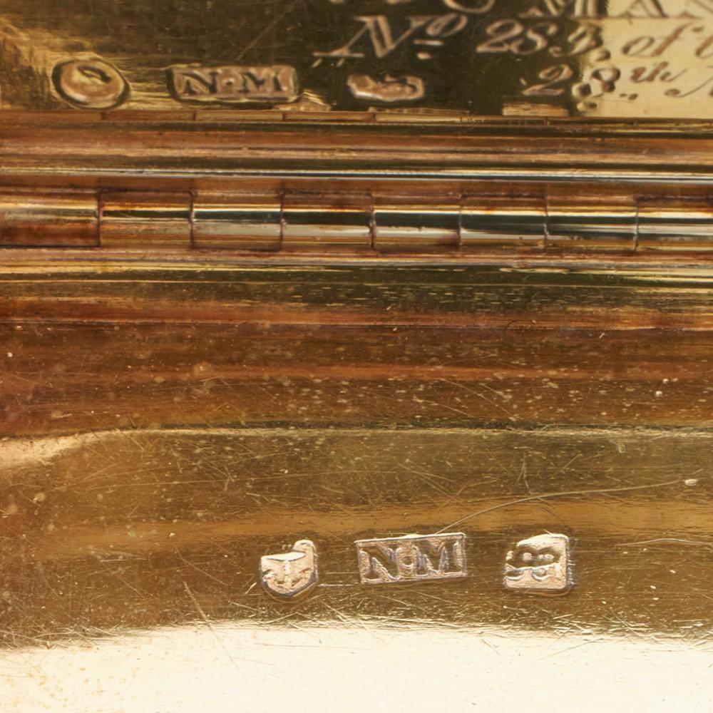 Nathaniel Mills Sterling Silver Snuff Box Birmingham 1835 - Masonic Interest For Sale 1