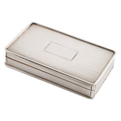 Nathaniel Mills Sterling Silver Snuff Box Birmingham 1835 - Masonic Interest