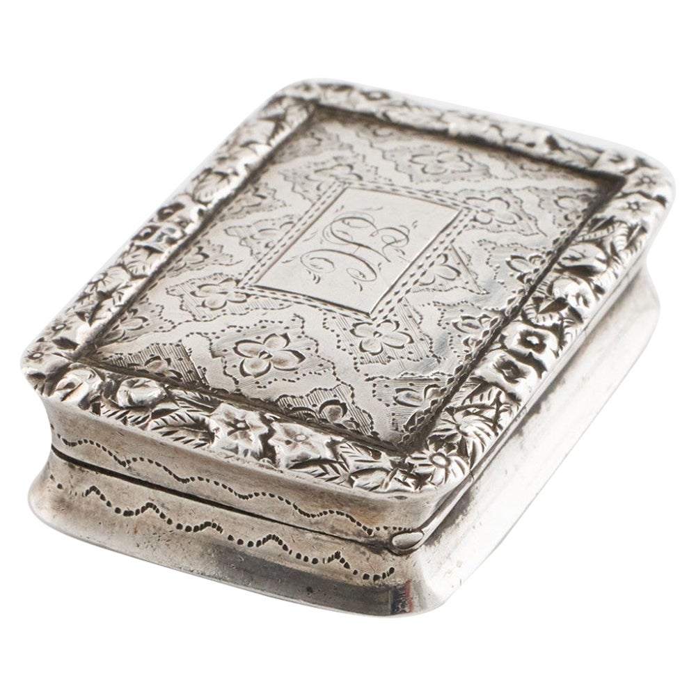 Nathaniel Mills Sterling Silver Vinaigrette Birmingham 1825