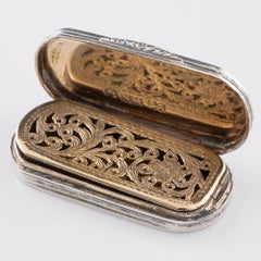 Nathaniel Mills Vinaigrette en argent Birmingham 1842