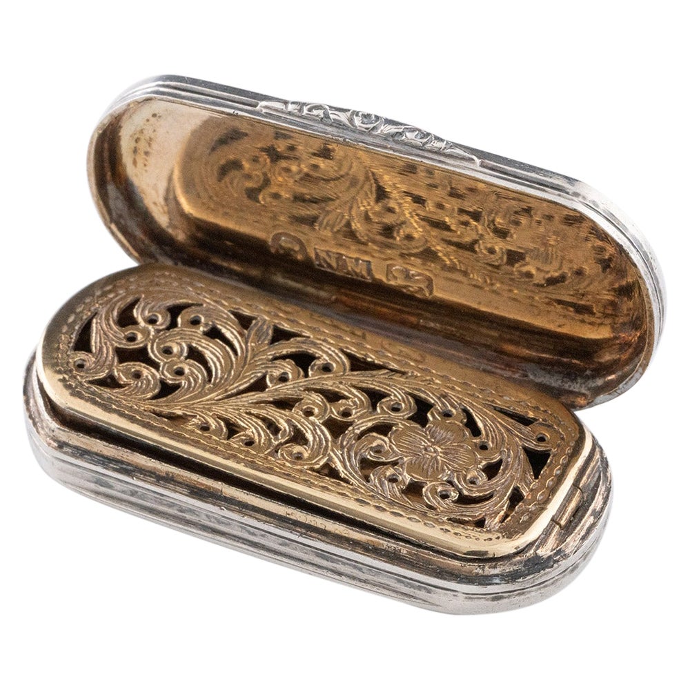 Nathaniel Mills Sterling Silber Vinaigrette Birmingham 1842