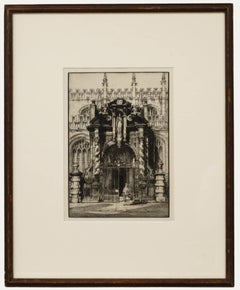 Nathaniel Sparks RE (1880-1956) - Early 20th Century Etching, Church of St Mary