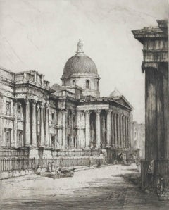 Nathaniel Sparks RE (1880-1956) - Gravure encadrée de 1909, The National Gallery